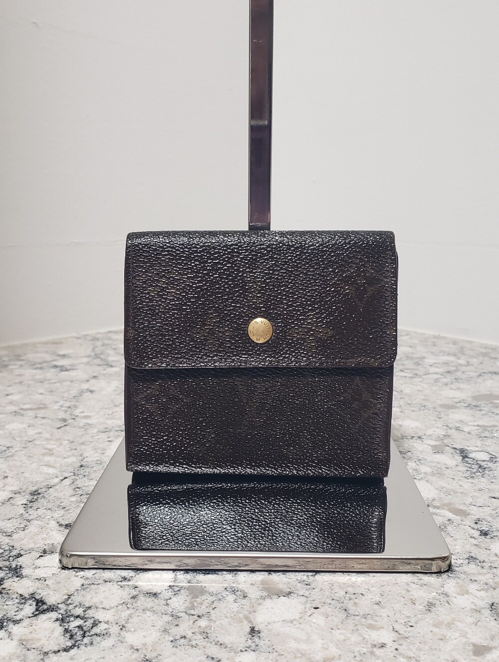 Louis Vuitton Vintage Monogram Coated Canvas Compact Snap Trifold Small Wallet